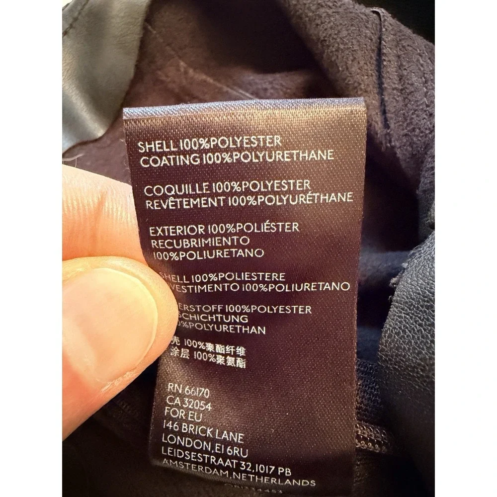 Free People We The Free Women's Size 27 Black Vegan Leather Pants 29